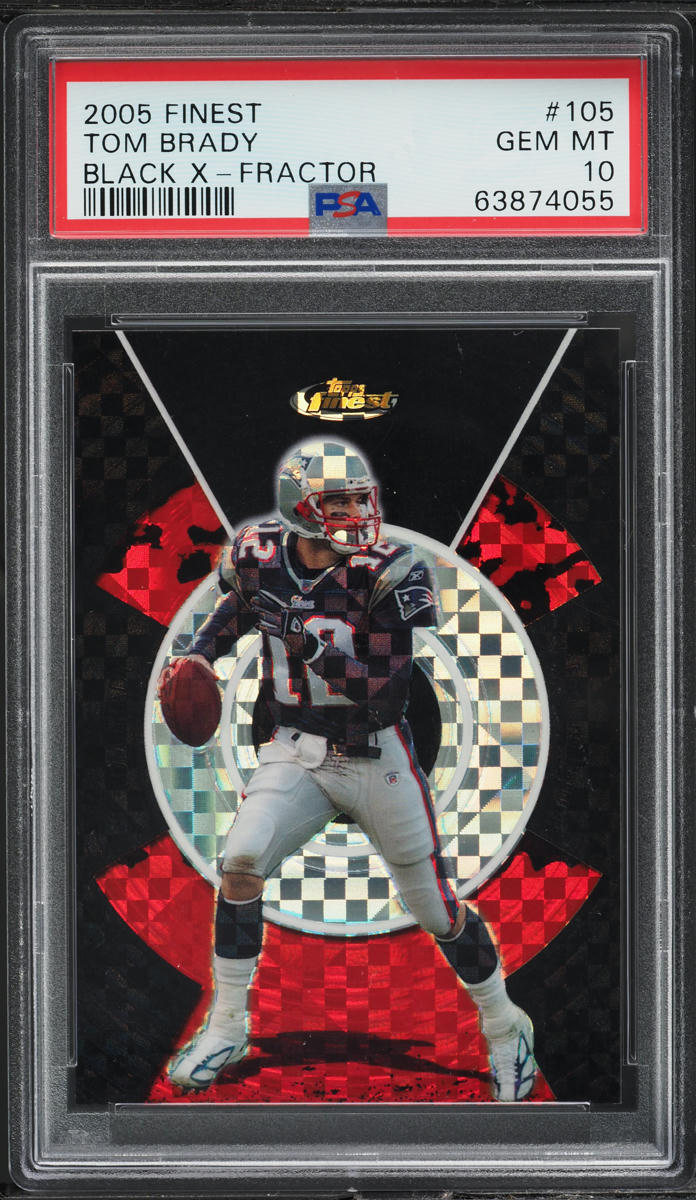 2005 Finest Black Xfractor Tom Brady /25 #105 PSA 10 GEM MINT
