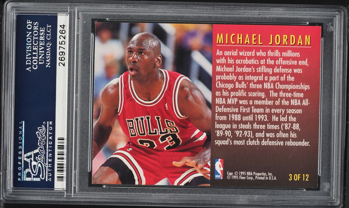 1995 Fleer Total D Michael Jordan #3 PSA 10 GEM MINT