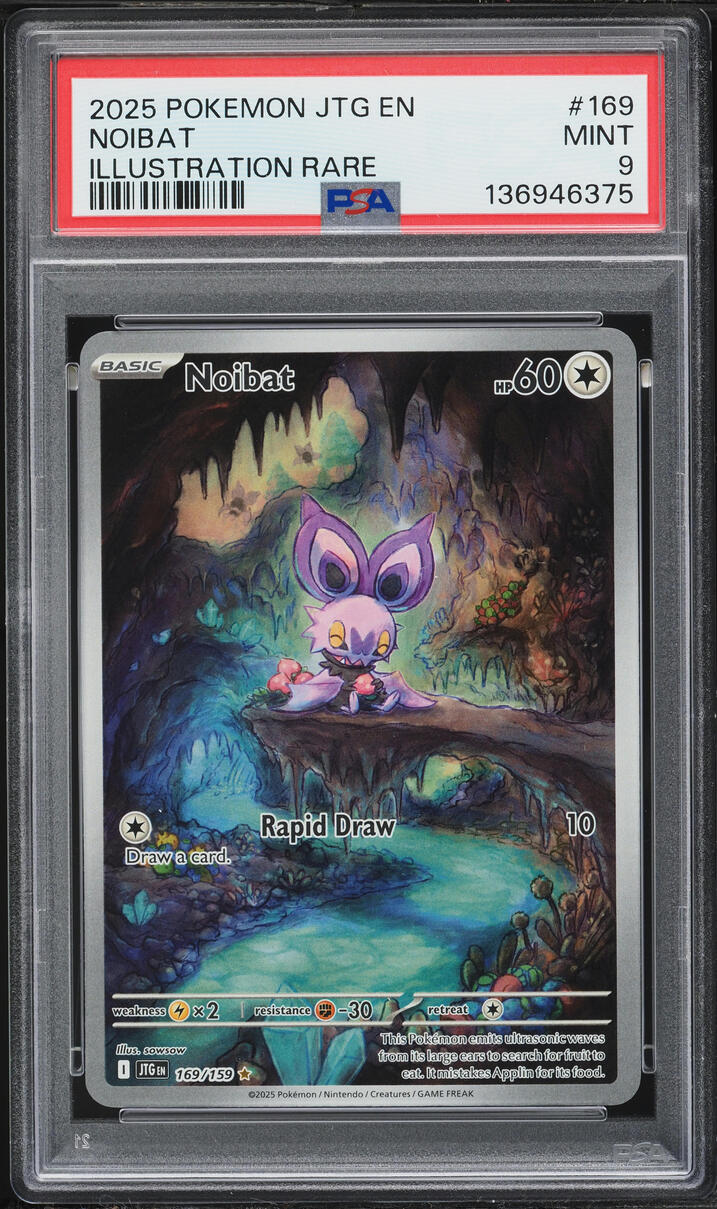 2025 Pokemon Scarlet & Violet Journey Together IR Noibat #169 PSA 9 MINT