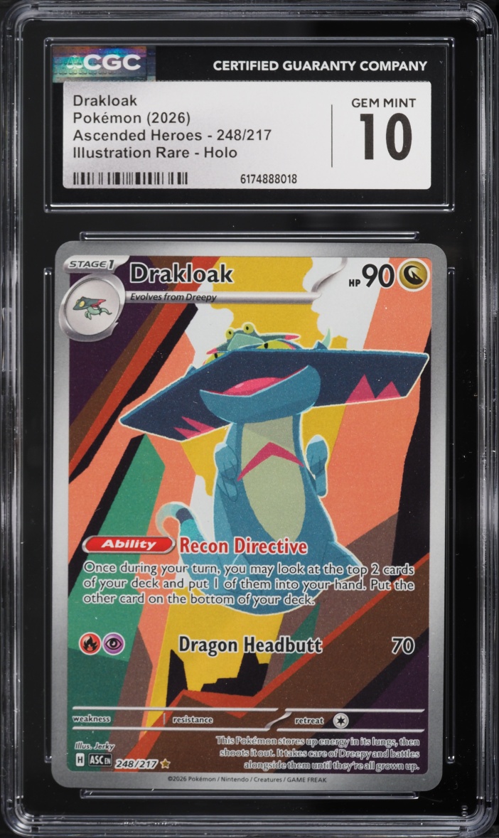 2026 Pokemon Mega Evolution Ascended Heroes IR Drakloak #248 CGC 10 GEM MINT