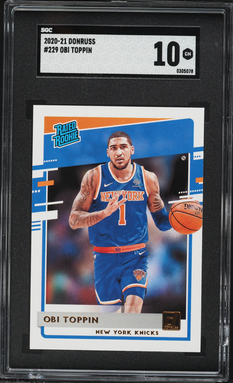 2020 Donruss Basketball Obi Toppin ROOKIE #229 SGC 10 GEM MINT