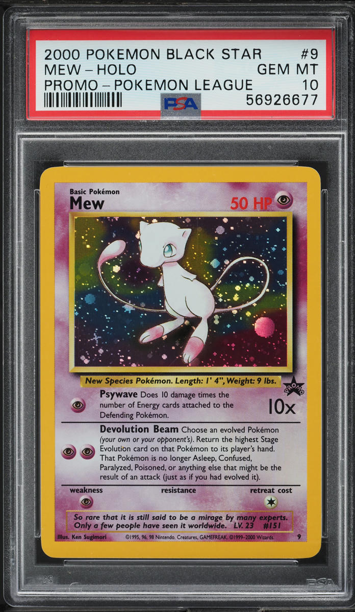 2000 Pokemon League Black Star Promo Holo Mew #9 PSA 10 GEM MINT