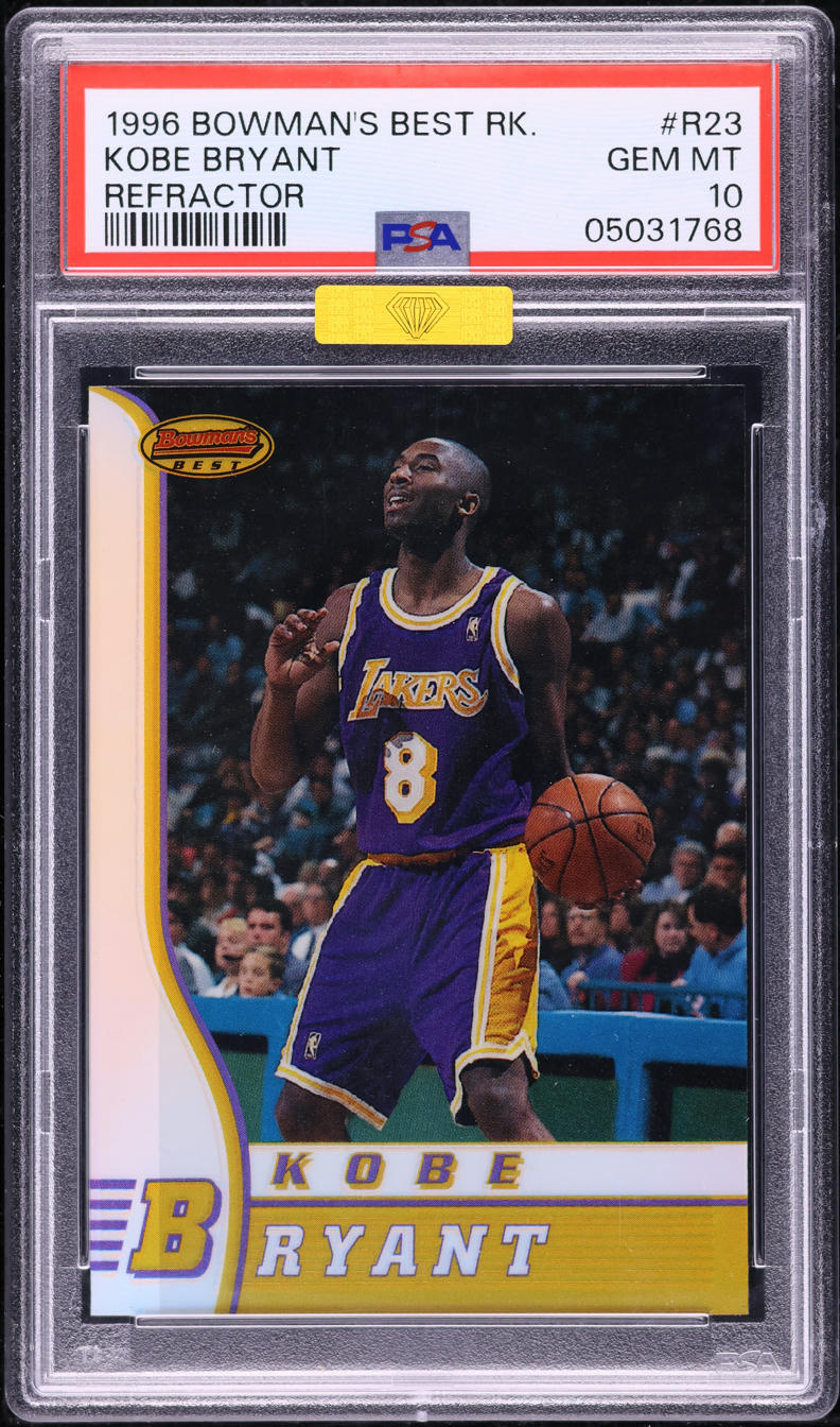 1996 Bowman's Best Refractor Kobe Bryant ROOKIE #R23 MBA PSA 10 GEM MINT