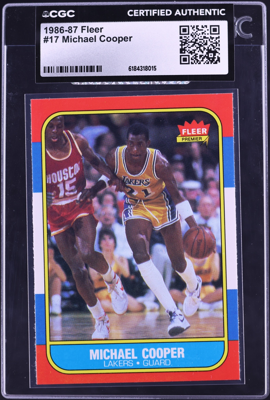 1986 Fleer Basketball Michael Cooper #17 CGC AUTH