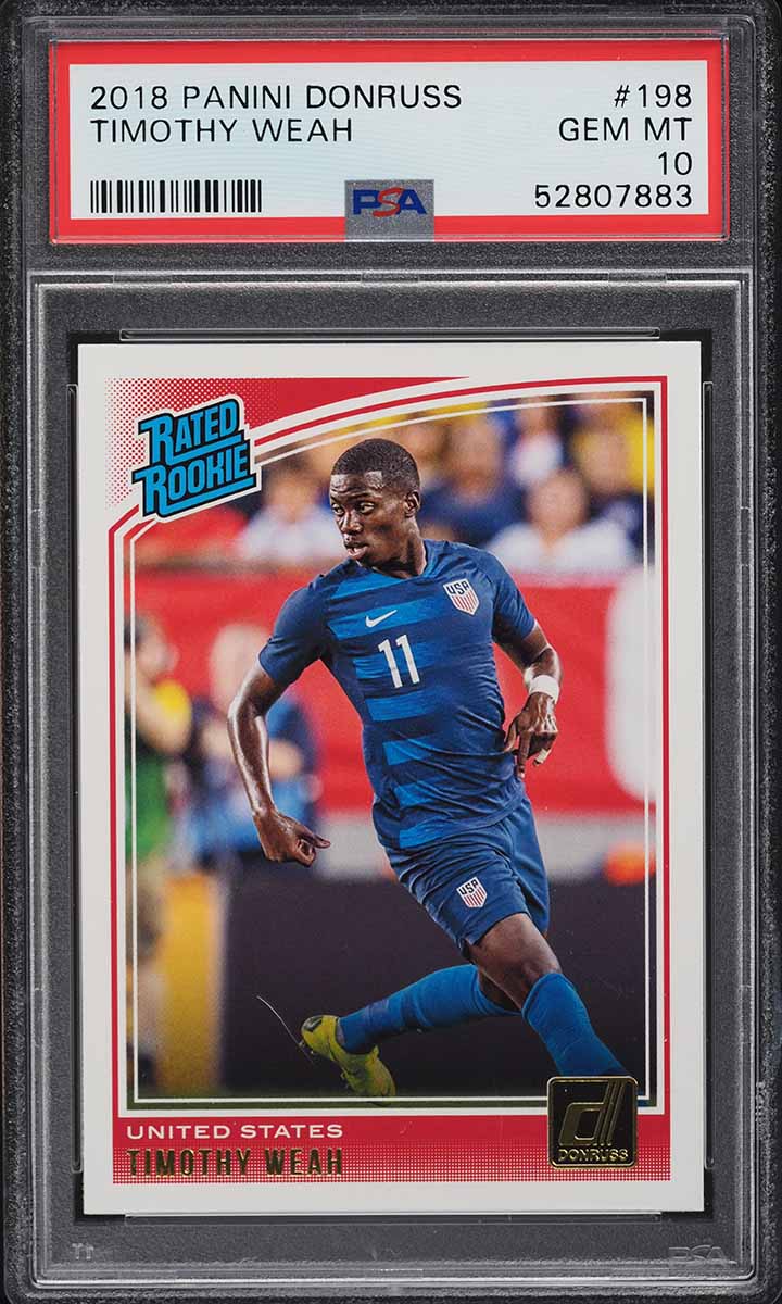 2018 Donruss Soccer Timothy Weah ROOKIE #198 PSA 10 GEM MINT