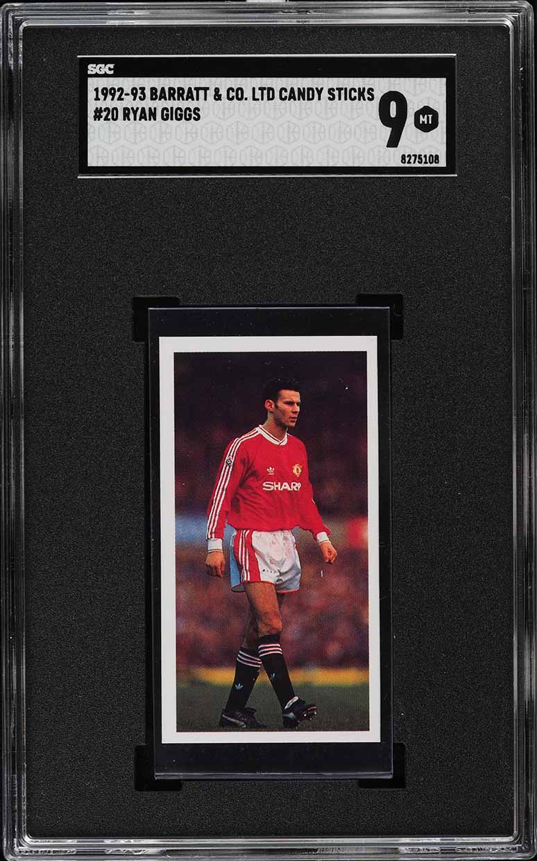 1992 Barratt & Co. Ltd Candy Sticks Ryan Giggs ROOKIE #20 SGC 9 MINT
