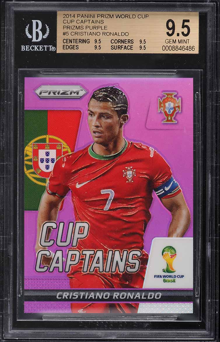 2014 Panini Prizm World Cup Gold Cristiano Ronaldo /10 #161 PSA 10