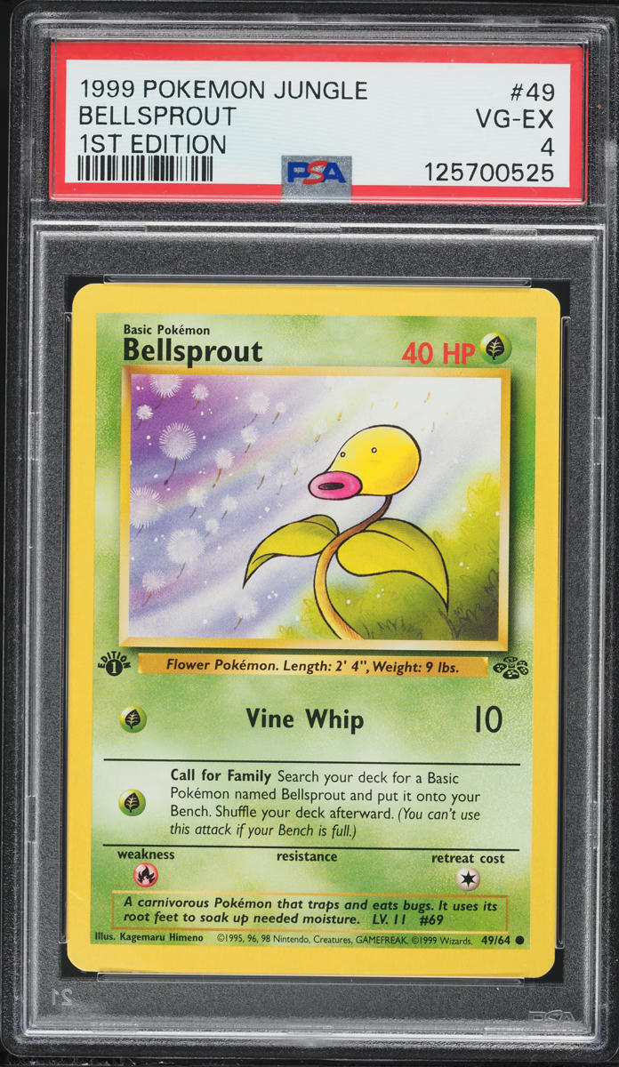 1999 Pokemon Jungle 1st Edition Bellsprout #49 PSA 4 VGEX