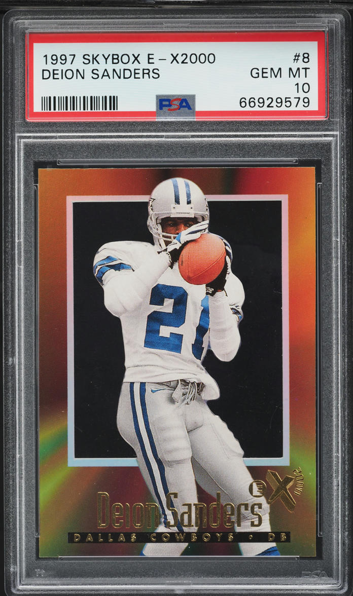 1997 Skybox E-X2000 Deion Sanders #8 PSA 10 GEM MINT