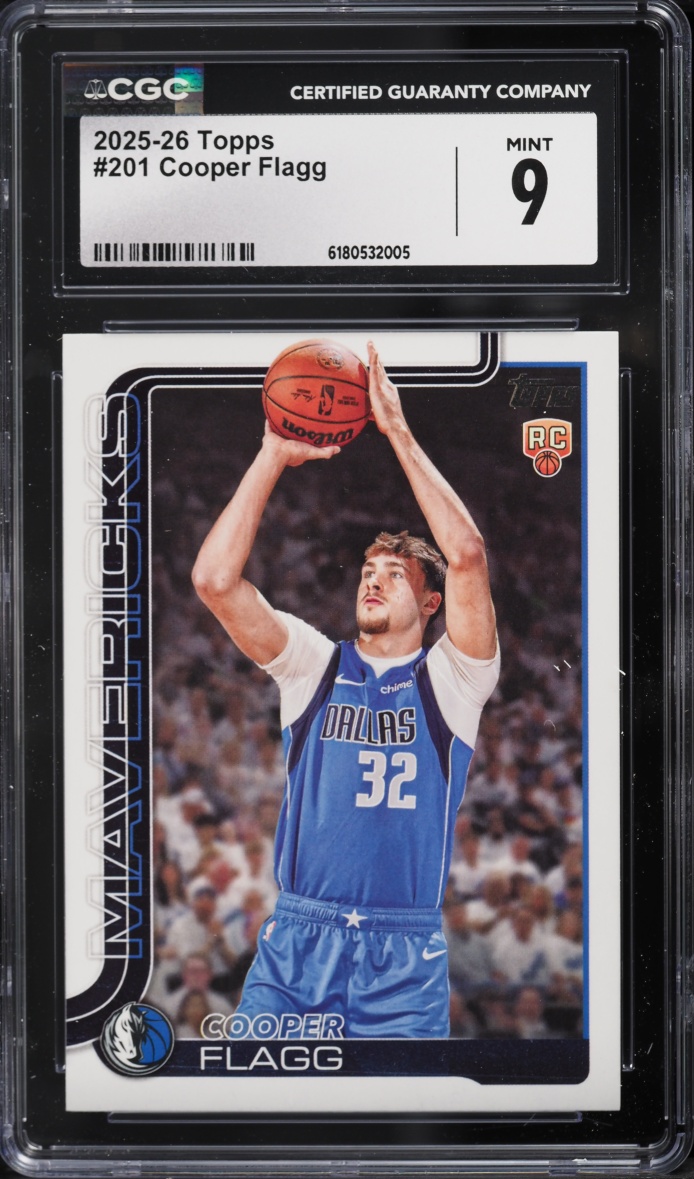 2025 Topps Basketball Cooper Flagg ROOKIE #201 CGC 9 MINT