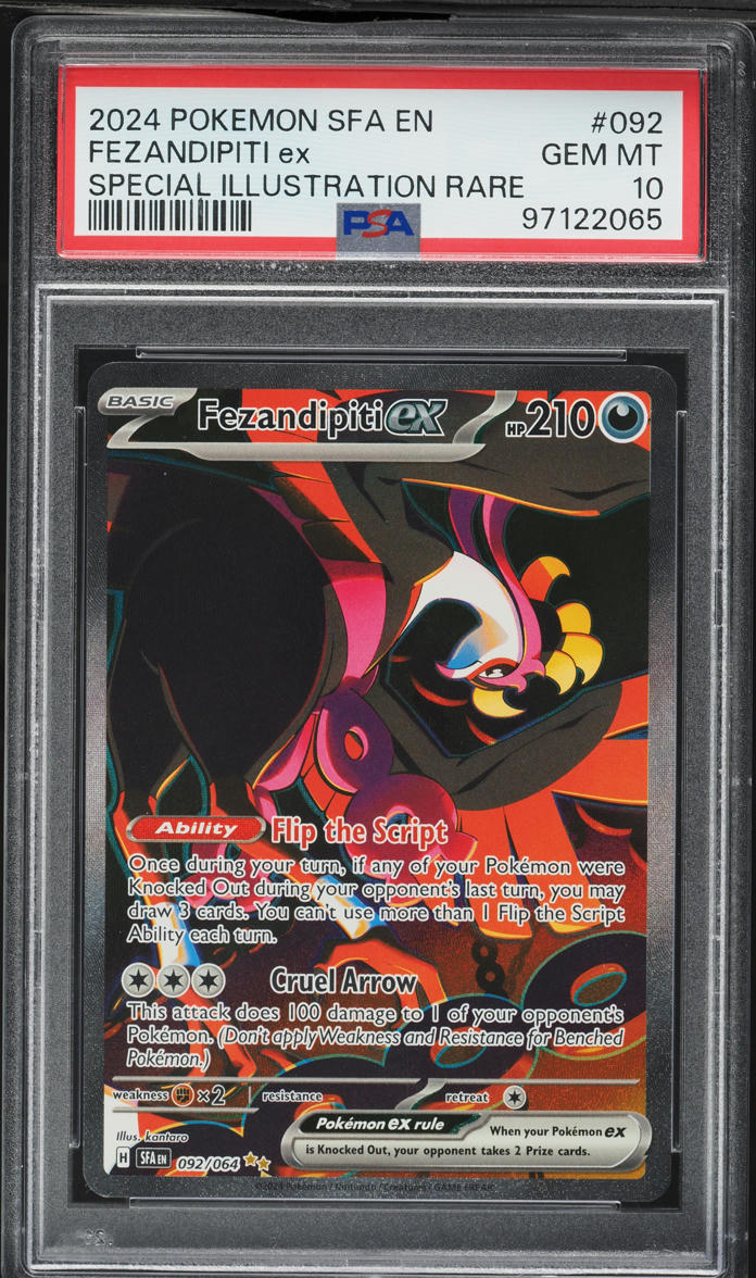 2024 Pokemon Scarlet & Violet Shrouded Fable SIR Fezandipiti ex #92 PSA 10 GEM MINT