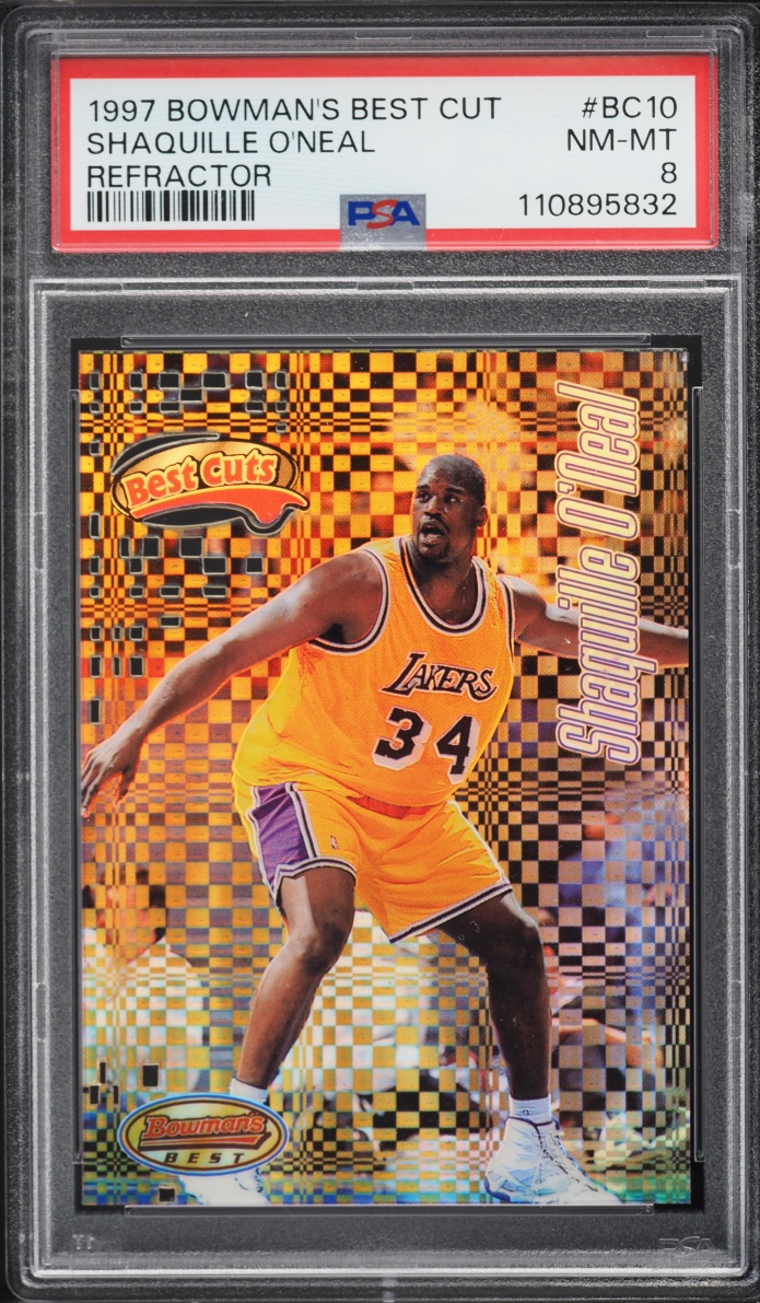 1997 Bowman's Best Cuts Refractor Shaquille O'Neal #BC10 PSA 8 NM-MT - Photo 1