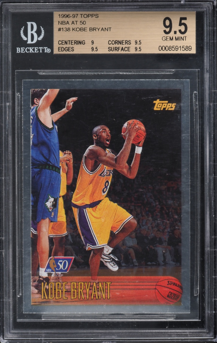 1996 Topps NBA 50th Kobe Bryant ROOKIE #138 BGS 9.5 GEM MINT - Photo 1
