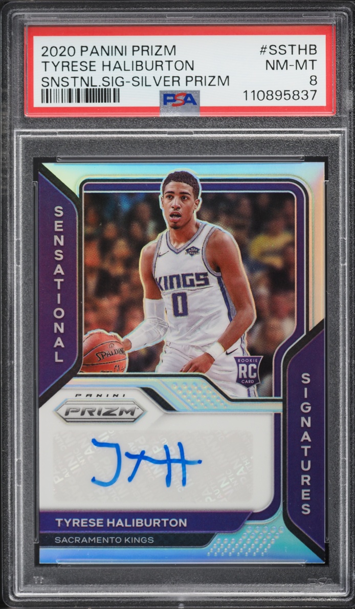 2020 Panini Prizm Sensational Silver Tyrese Haliburton ROOKIE AUTO #SS-THB PSA 8 NM-MT - Photo 1