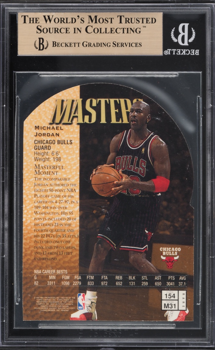 1997 Finest Embossed Die-Cut Michael Jordan #154 BGS 9.5 GEM MINT - Photo 2