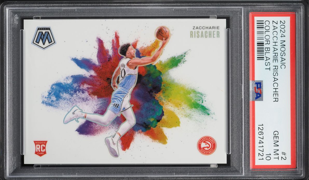 2024 Panini Mosaic Color Blast Prizm Zaccharie Risacher ROOKIE #2 PSA 10 GEM MINT - Photo 1