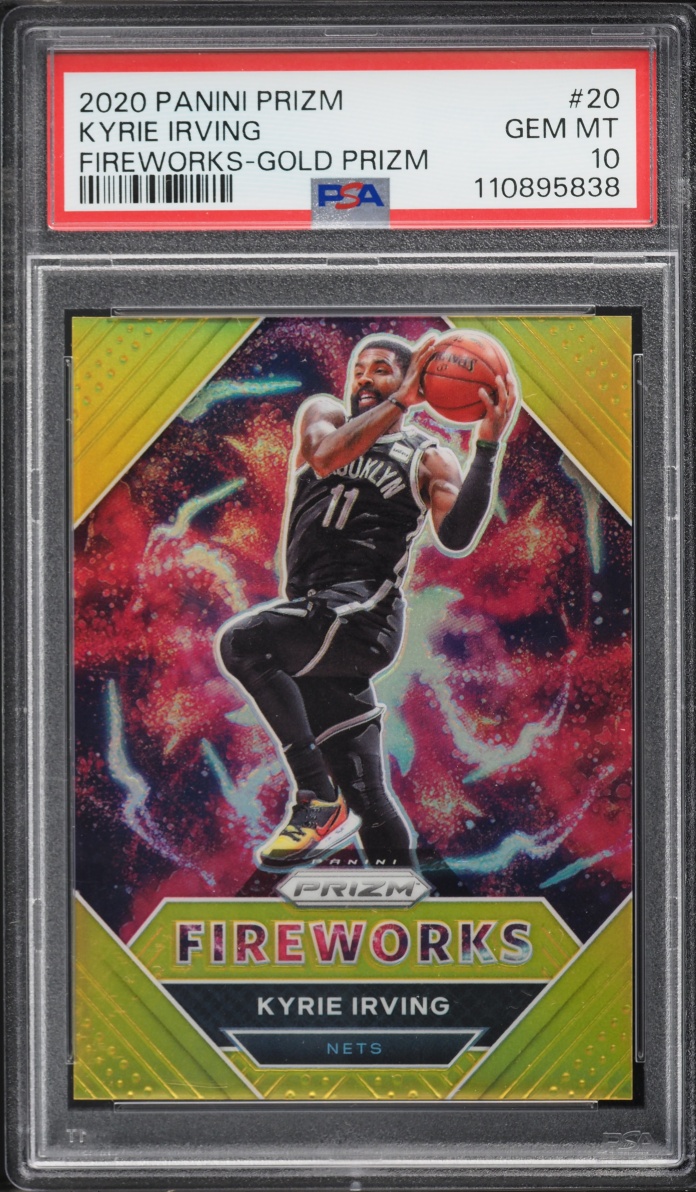 2020 Panini Prizm Fireworks Gold Kyrie Irving /10 #20 PSA 10 GEM MINT - Photo 1