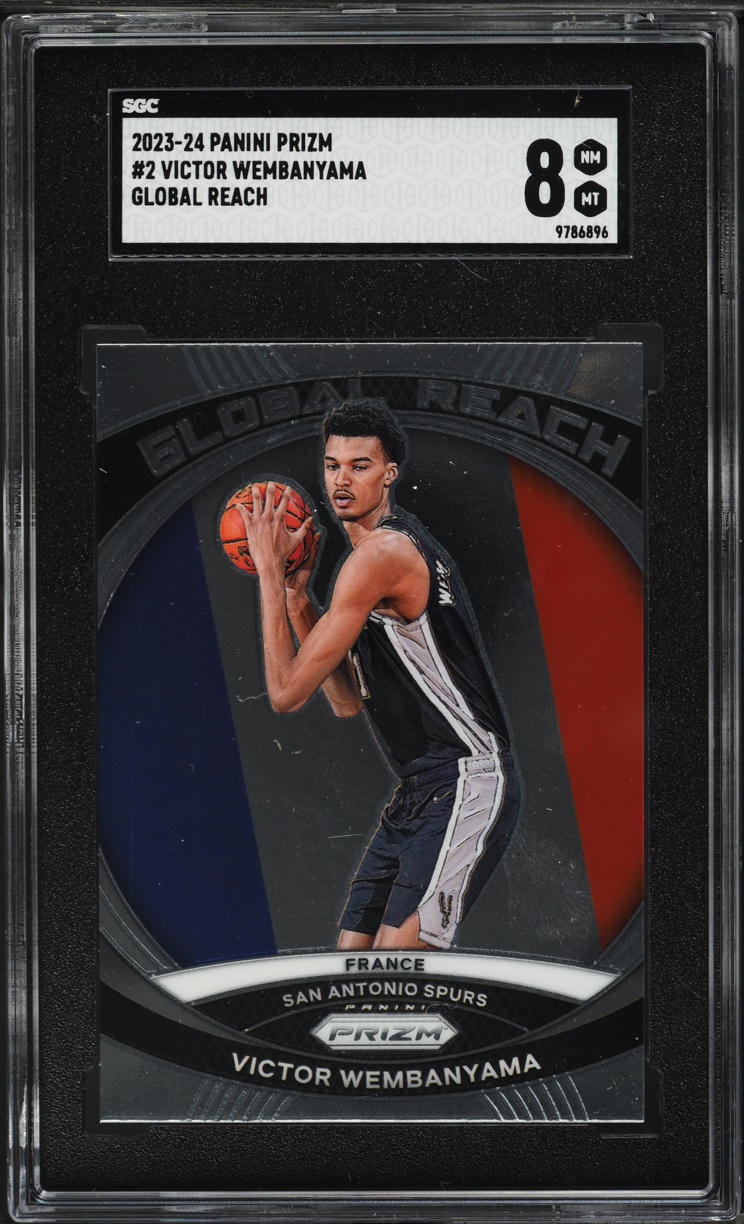 2023 Panini Prizm Global Reach Victor Wembanyama ROOKIE #2 SGC 8 NM-MT