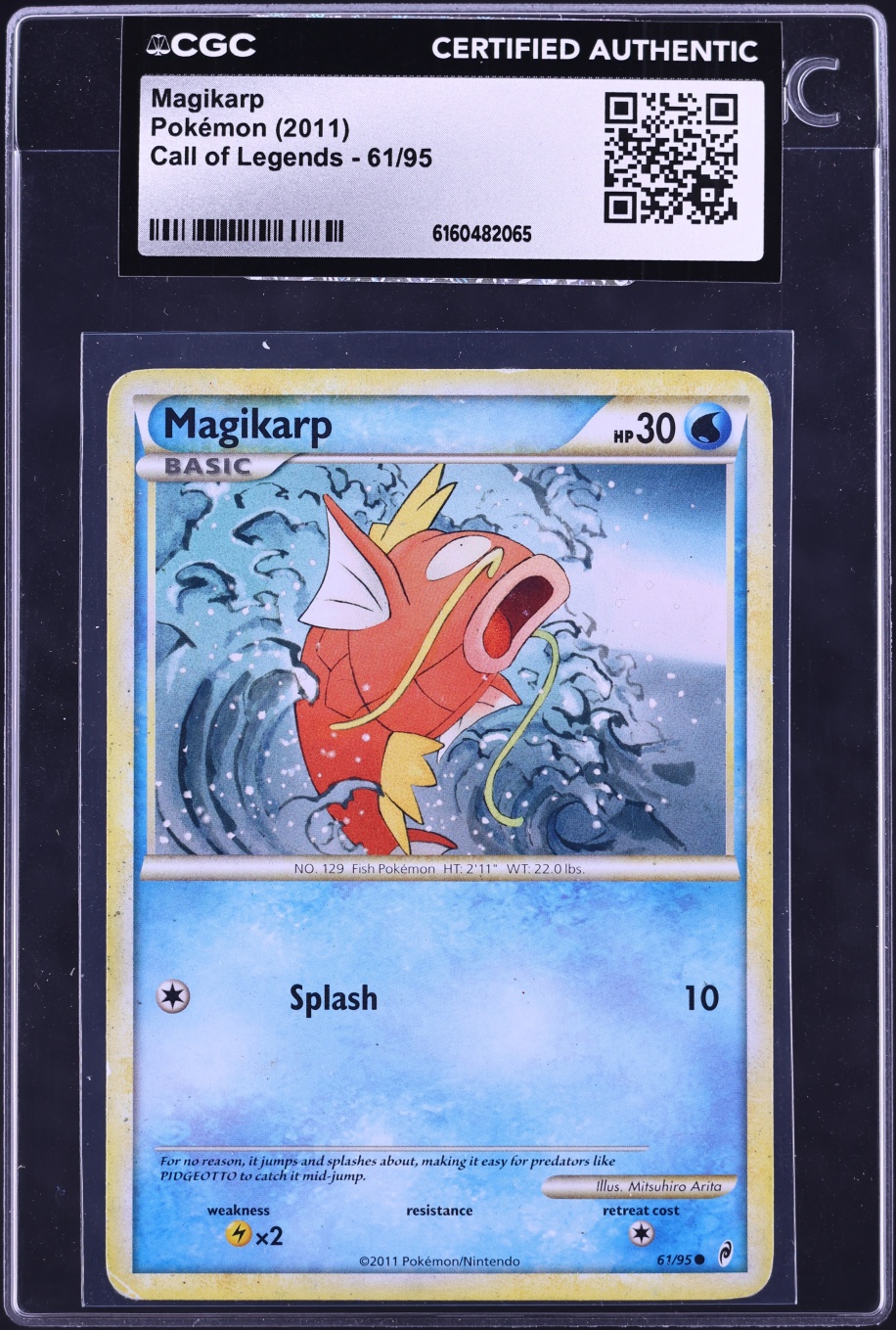 2011 Pokemon Call Of Legends Magikarp #61 CGC AUTH