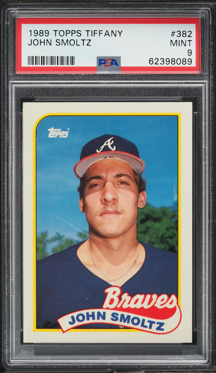 1989 Topps Tiffany John Smoltz ROOKIE #382 PSA 9 MINT