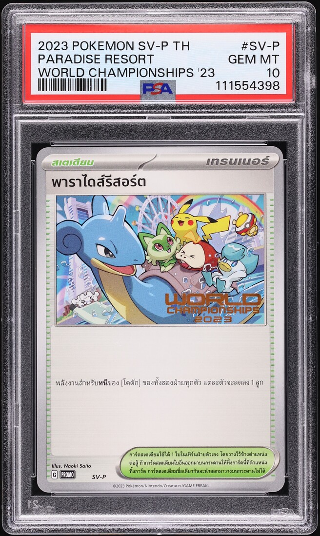 2023 Pokemon Thai SV Promo World Championships '23 Paradise Resort PSA 10 GEM