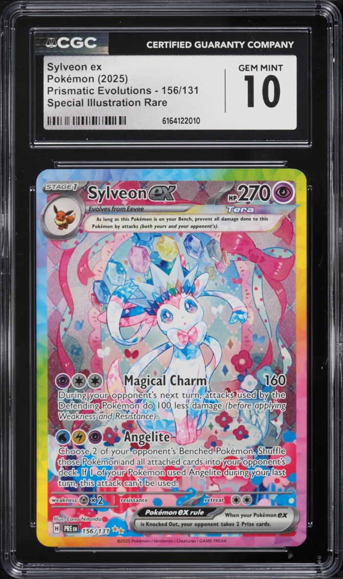 2025 Pokemon Scarlet & Violet Prismatic Evolutions SIR Sylveon ex #156 CGC 10 GEM MINT