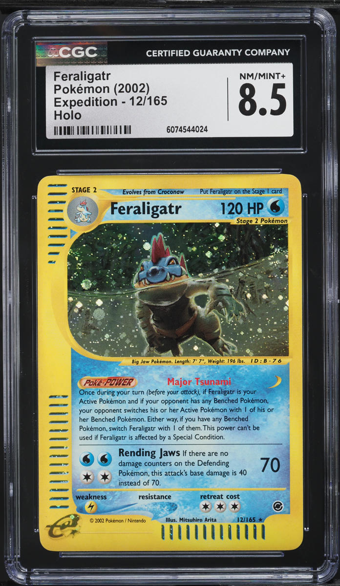 2002 Pokemon Expedition Holo Feraligatr #12 CGC 8.5 NM-MT+