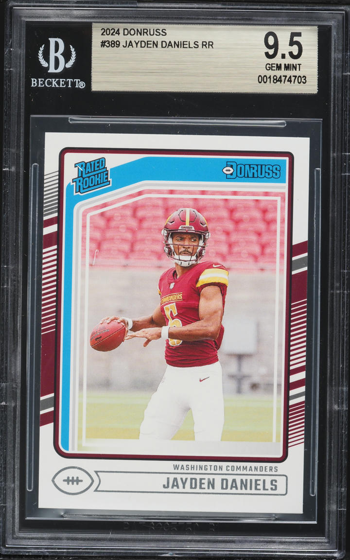 2024 Donruss Football Jayden Daniels ROOKIE #389 BGS 9.5 GEM MINT