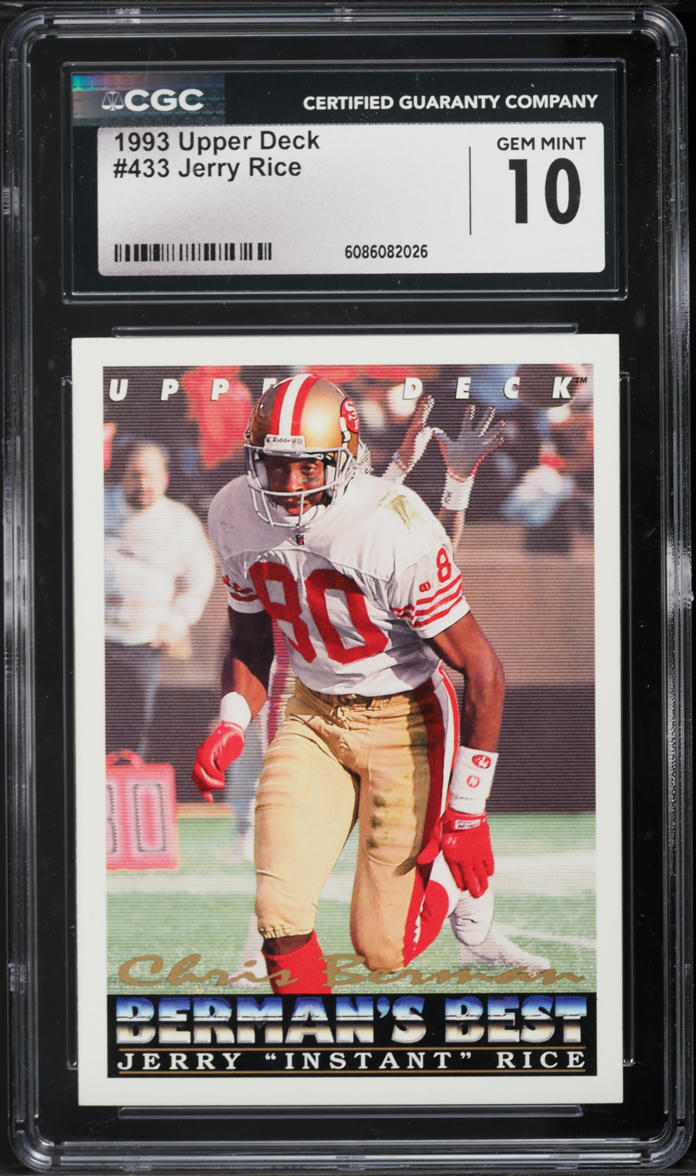 1993 Upper Deck Football Jerry Rice #433 CGC 10 GEM MINT