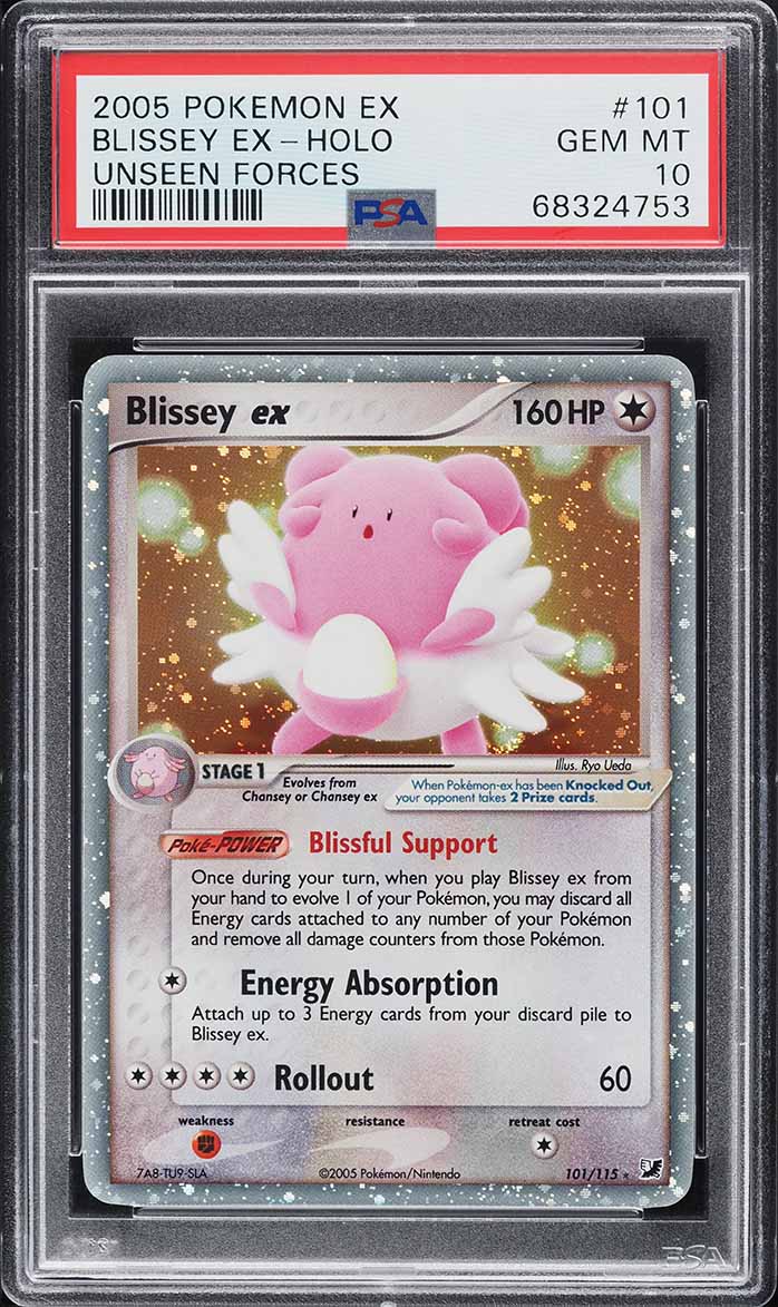 2005 Pokemon EX Unseen Forces Holo Blissey ex #101 PSA 10 GEM MINT