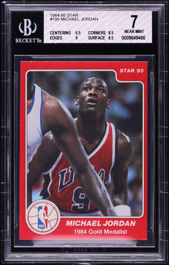 1984 Star Basketball Michael Jordan ROOKIE #195 BGS 7 NRMT