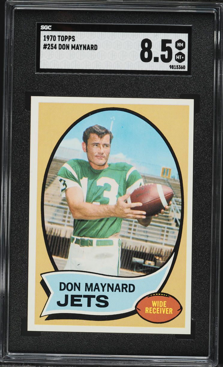 1970 Topps Football Don Maynard #254 SGC 8.5 NM-MT+