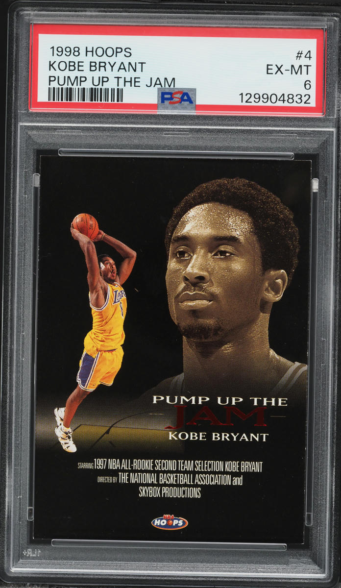 1998 Hoops Pump Up The Jam Kobe Bryant #4 PSA 6 EXMT