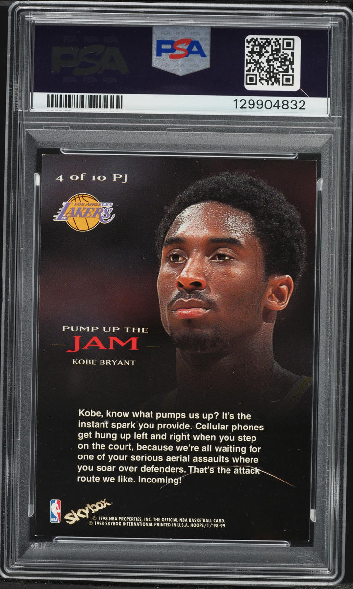 1998 Hoops Pump Up The Jam Kobe Bryant #4 PSA 6 EXMT