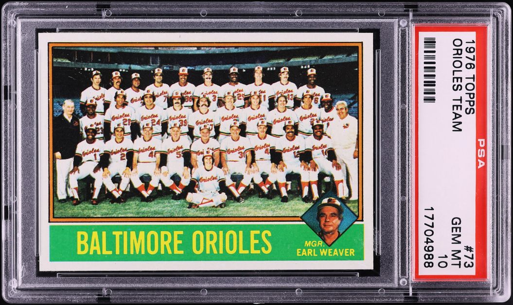 1976 Topps Orioles Team #73 PSA 10 GEM MINT