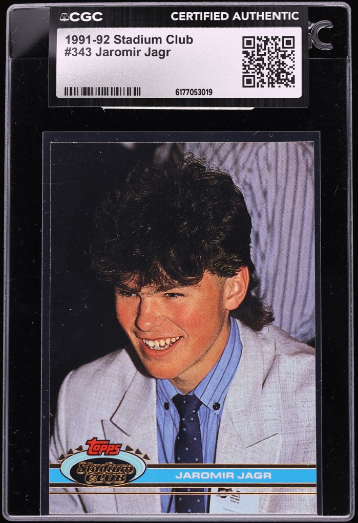 1991 Stadium Club Jaromir Jagr #343 CGC AUTH