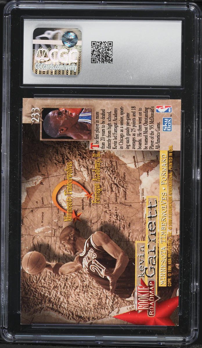1995 Skybox Premium Kevin Garnett ROOKIE #233 CGC 8 NM-MT