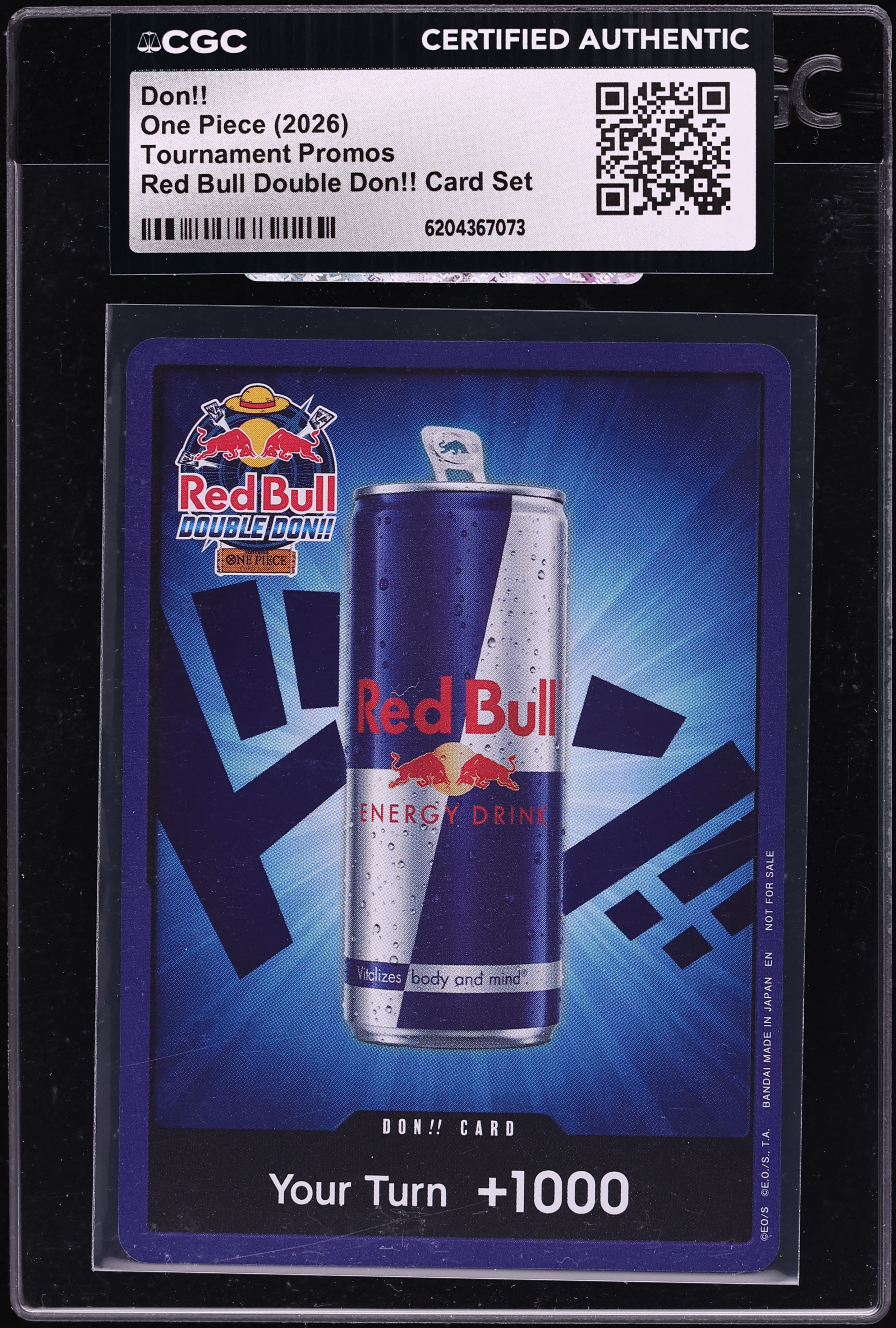 2026 One Piece Tournament Promo Red Bull Double Card Set Don!! CGC AUTH