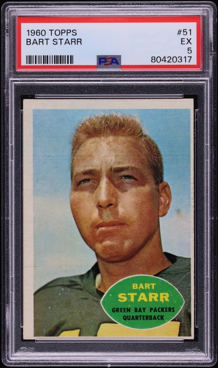 1960 Topps Football Bart Starr #51 PSA 5 EX
