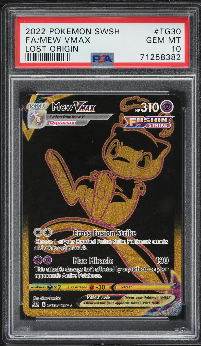 2022 Pokemon Sword & Shield Lost Origin Full Art Mew VMAX #TG30 PSA 10 GEM MINT