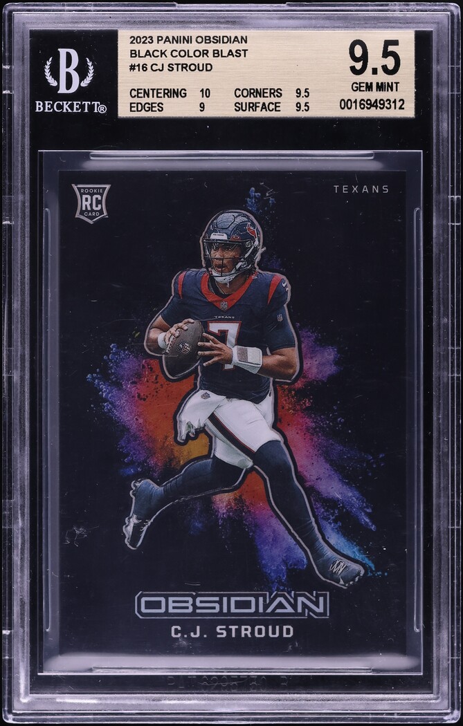 2023 Panini Obsidian Black Color Blast C.J. Stroud ROOKIE #16 BGS 9.5 GEM MINT