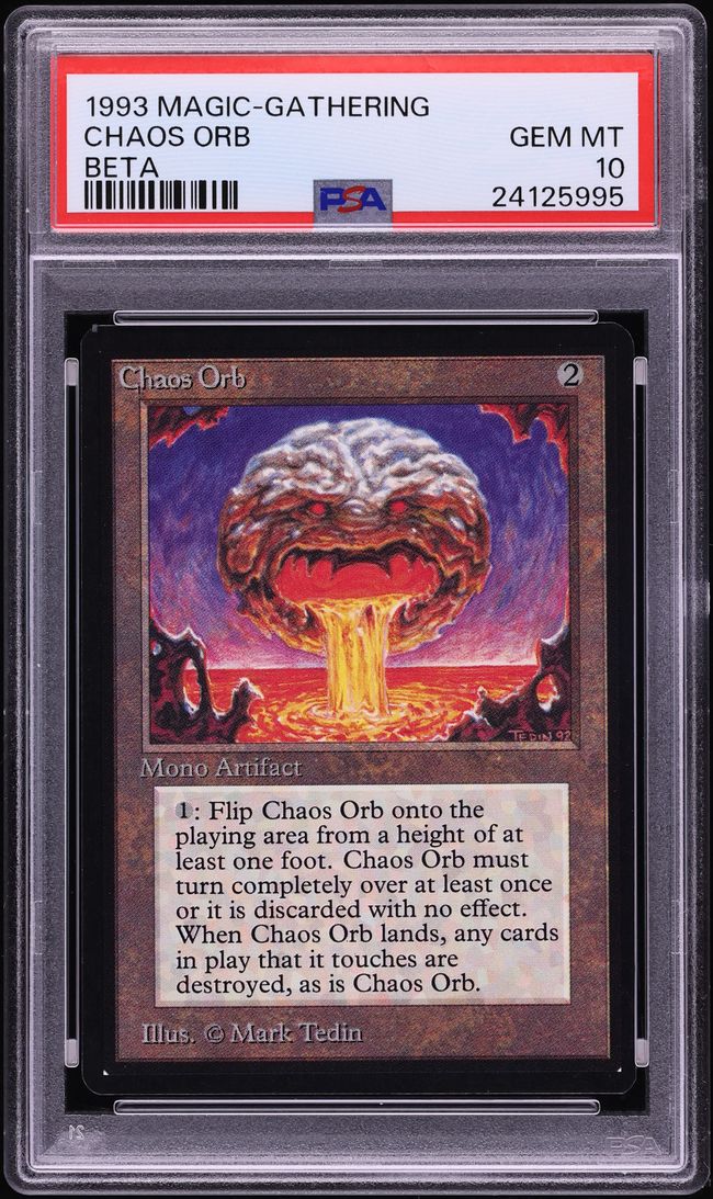 1993 Magic The Gathering MTG Beta Chaos Orb PSA 10 GEM MINT
