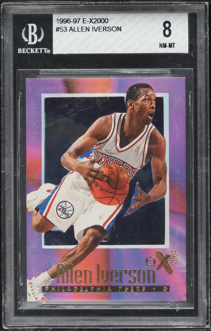 1996 Skybox E-X2000 Allen Iverson ROOKIE #53 BGS 8 NM-MT