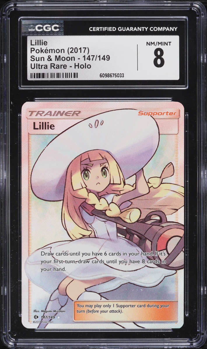 2017 Pokemon Sun & Moon Full Art Lillie #147 CGC 8 NM-MT