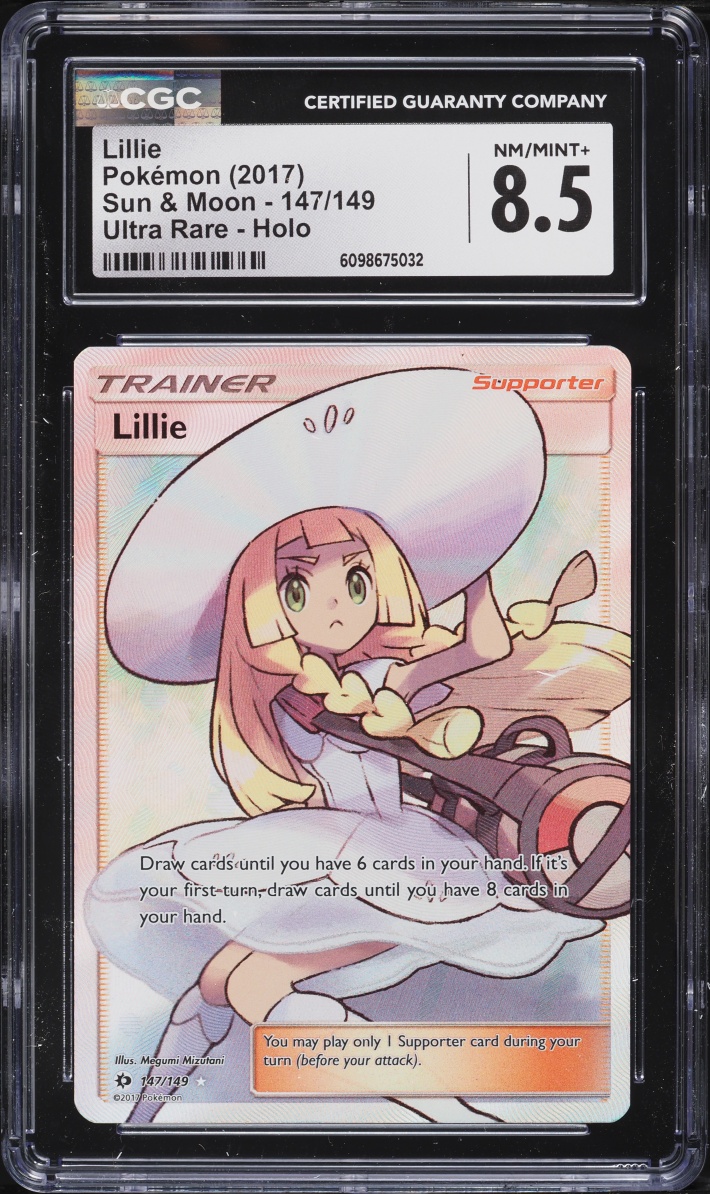 2017 Pokemon Sun & Moon Full Art Lillie #147 CGC 8.5 NM-MT+