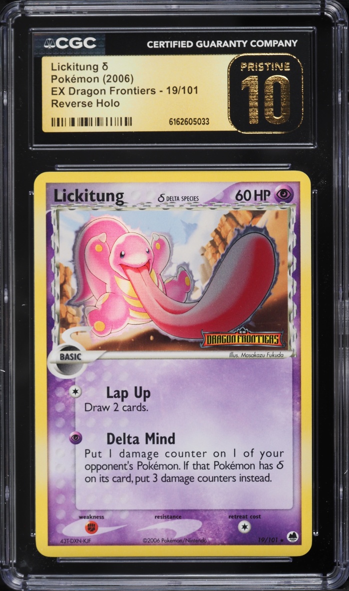 2006 Pokemon EX Dragon Frontiers Reverse Holo Lickitung #19 CGC 10 PRISTINE