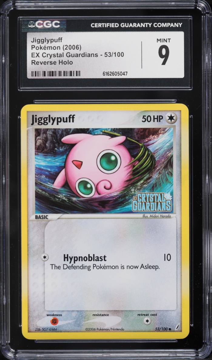 2006 Pokemon EX Crystal Guardians Reverse Holo Jigglypuff #53 CGC 9 MINT