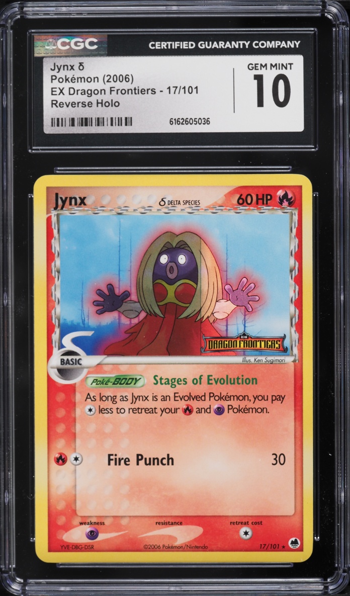 2006 Pokemon EX Dragon Frontiers Reverse Holo Jynx #17 CGC 10 GEM MINT