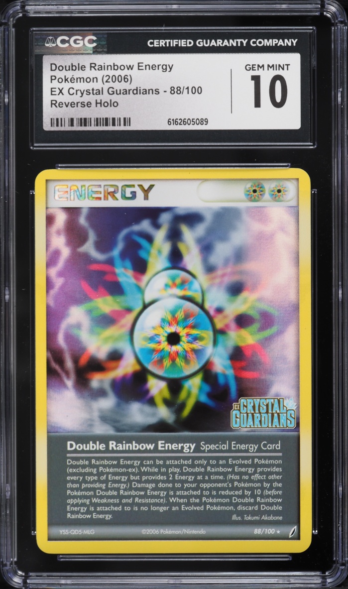 2006 Pokemon EX Crystal Guardians Reverse Holo Double Rainbow Energy #88 CGC 10 GEM MINT