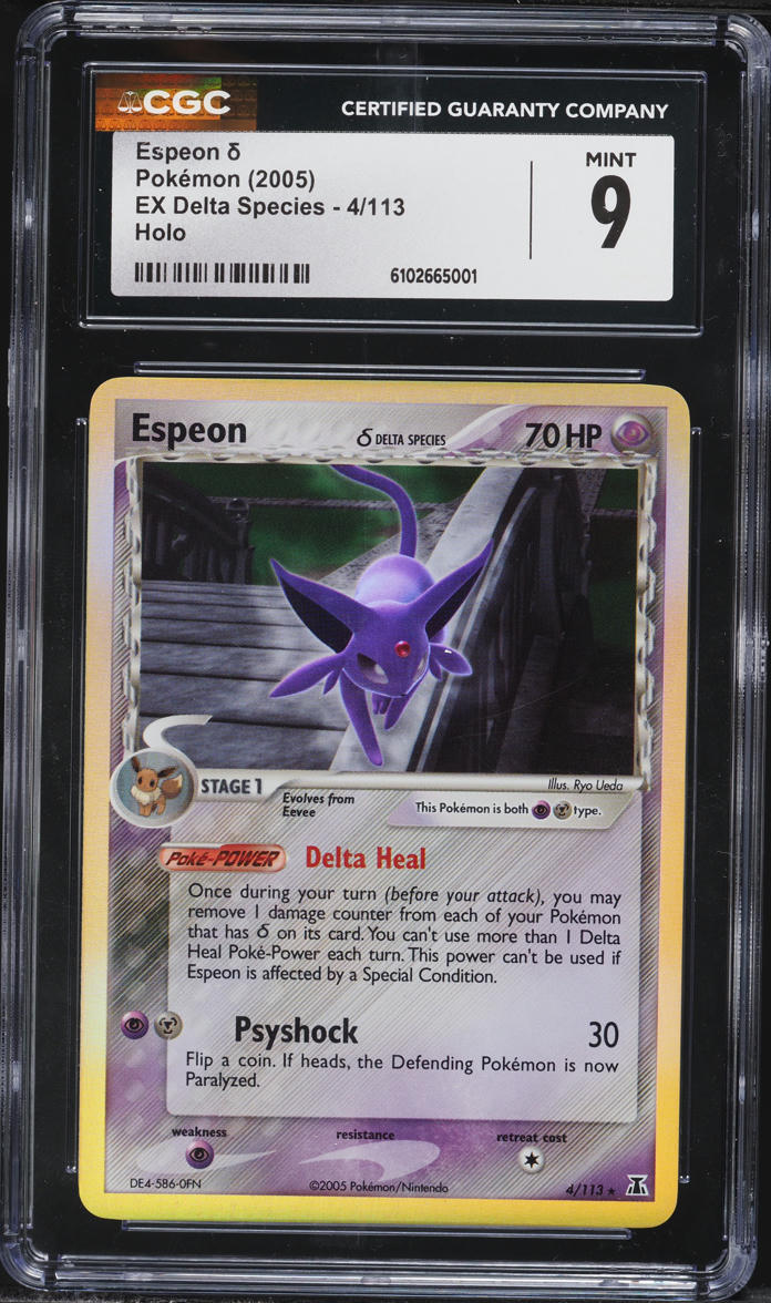 2005 Pokemon EX Delta Species Holo Espeon #4 CGC 9 MINT
